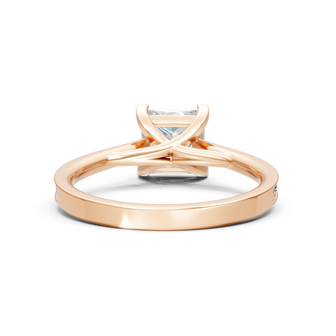 Moissanite or Lab-Grown Solitaire 1ct Princess Diamond Modern Style Engagement Ring - 1.24ct | 925 Silver