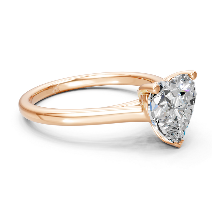 Moissanite or Lab-Grown Solitaire 1ct Heart Diamond Statement Ring - 1ct | 925 Silver