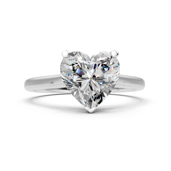 Moissanite or Lab-Grown Solitaire 1ct Heart Diamond Statement Ring - 1ct | 925 Silver