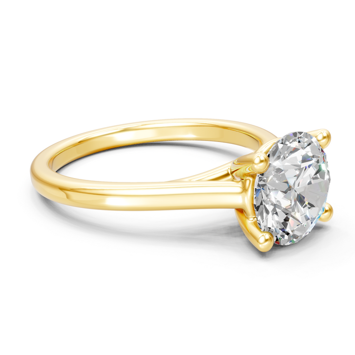 Moissanite or Lab-Grown Solitaire 1ct Round Diamond Statement Ring - 1ct | 925 Silver