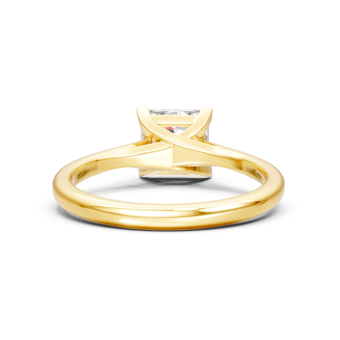 Moissanite or Lab-Grown Solitaire 1ct Princess Diamond Statement Ring - 1ct | 925 Silver
