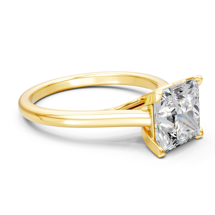 Moissanite or Lab-Grown Solitaire 1ct Princess Diamond Statement Ring - 1ct | 925 Silver
