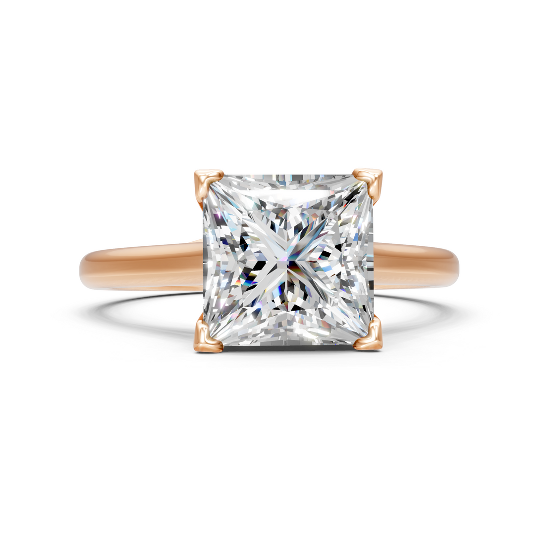 Moissanite or Lab-Grown Solitaire 1ct Princess Diamond Statement Ring - 1ct | 925 Silver