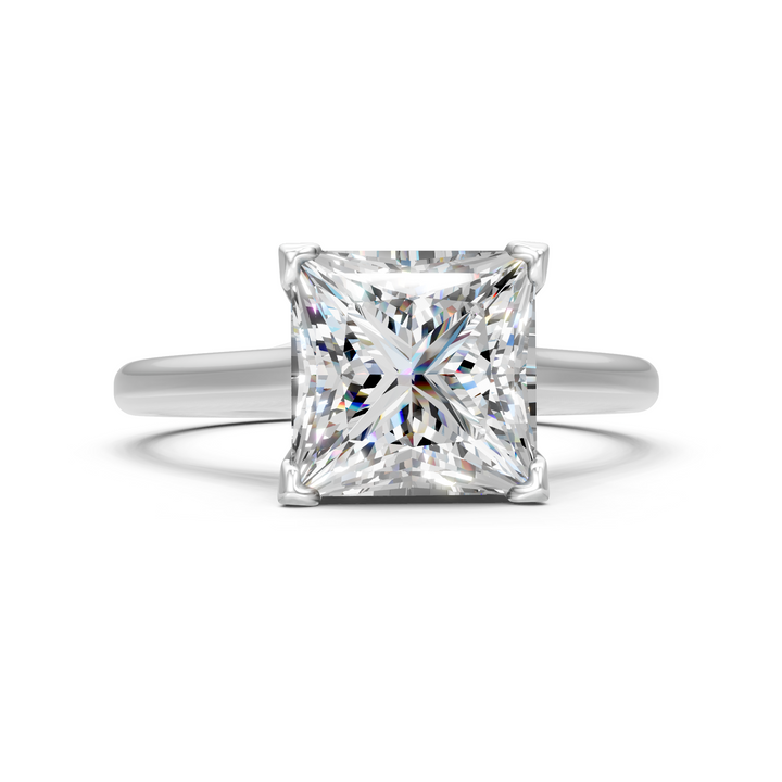 Moissanite or Lab-Grown Solitaire 1ct Princess Diamond Statement Ring - 1ct | 925 Silver