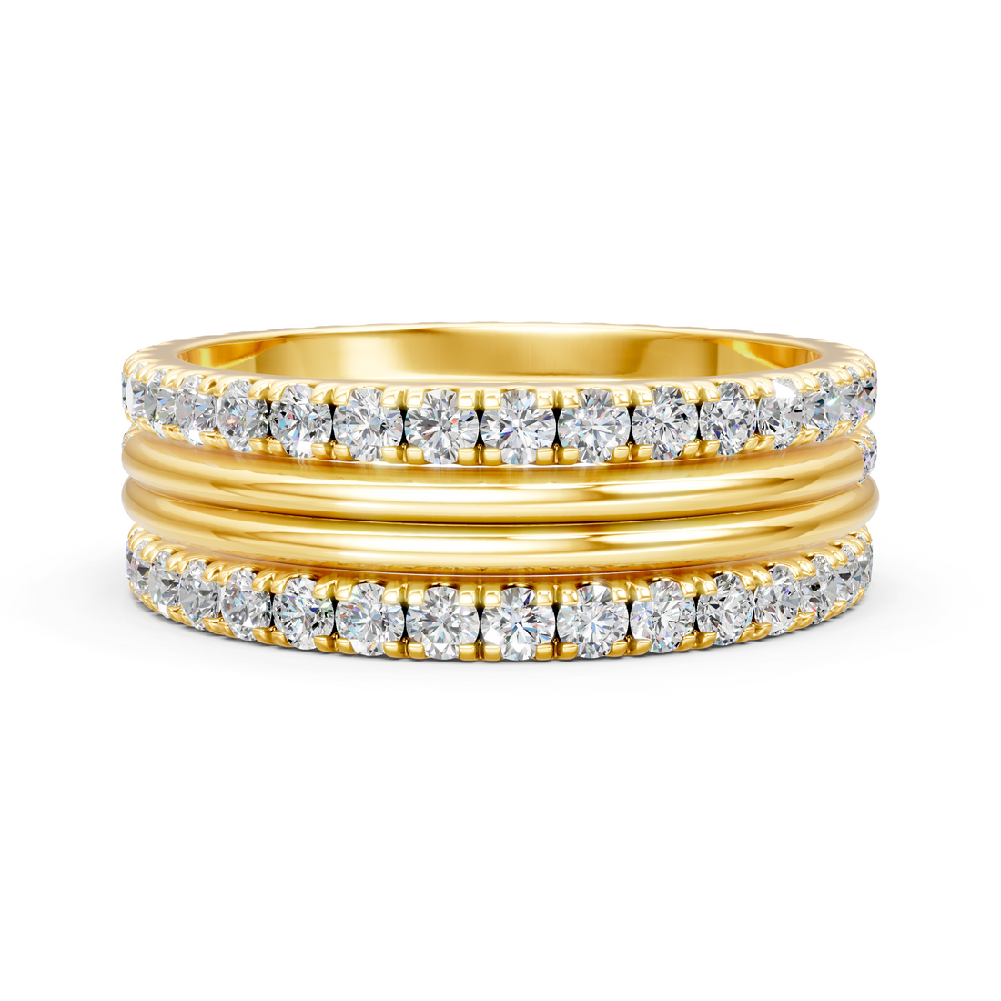 Lab-Grown or Natural Round Diamond Eternity Ring Band - 1.41ct | Gold, White Gold, Rose Gold, Silver