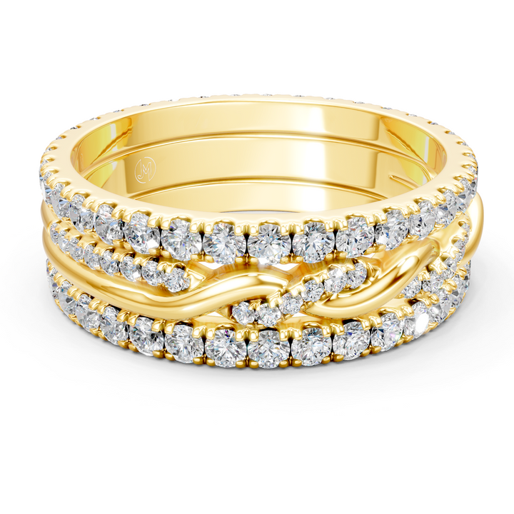 Lab-Grown or Natural Round Diamond Eternity Ring Band - 1.41ct | Gold, White Gold, Rose Gold, Silver