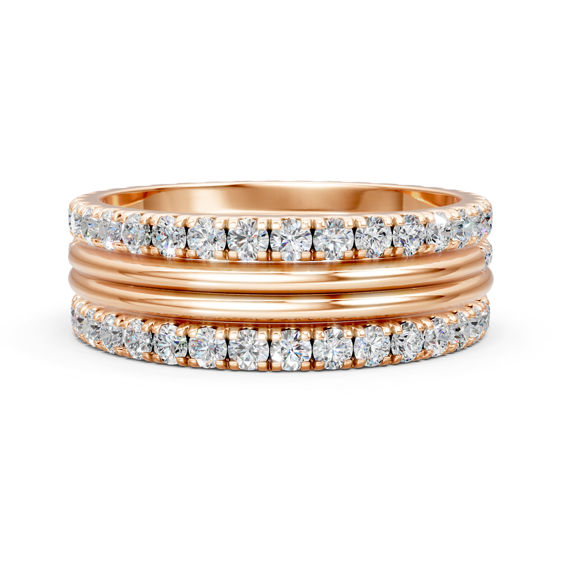 Lab-Grown or Natural Round Diamond Eternity Ring Band - 1.41ct | Gold, White Gold, Rose Gold, Silver