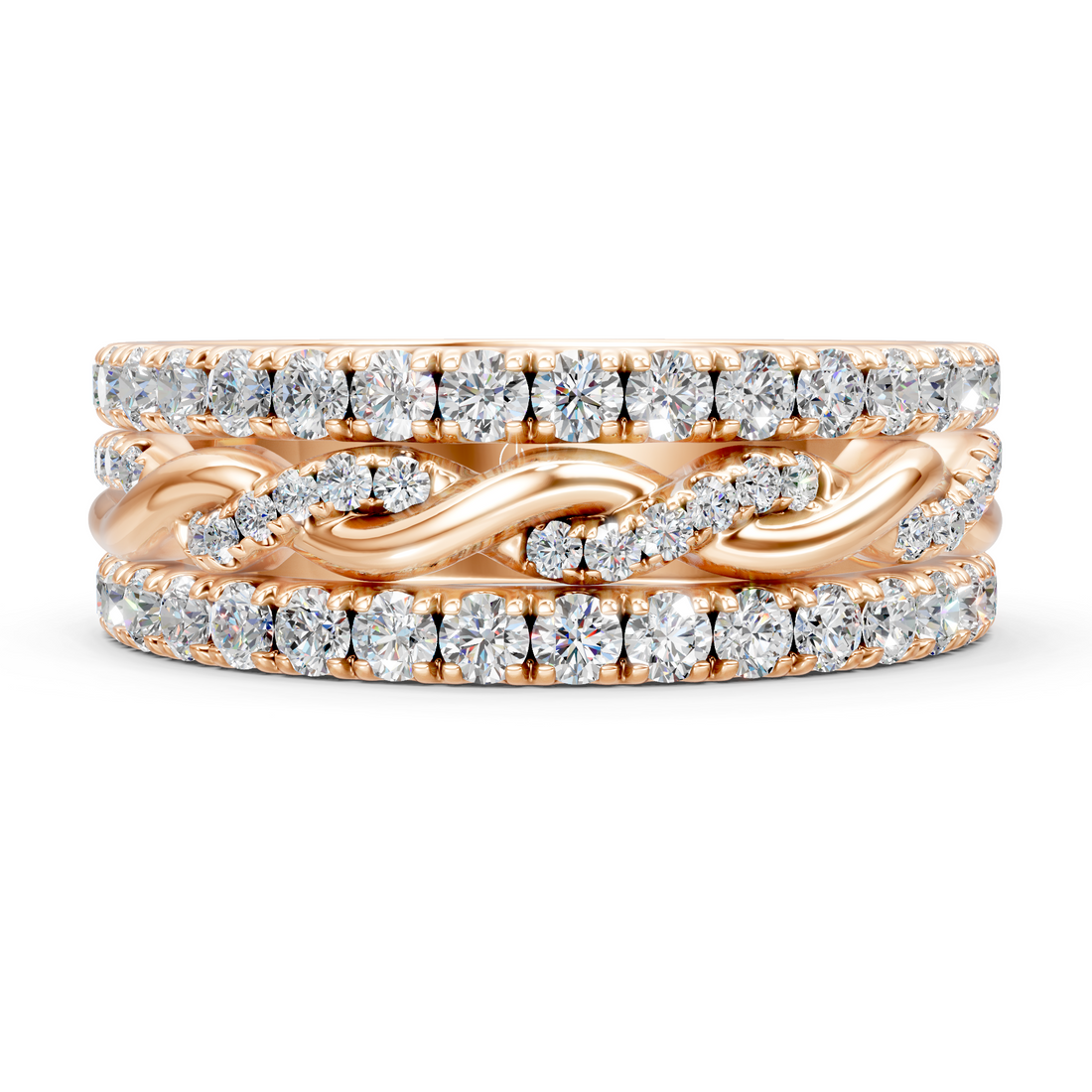 Lab-Grown or Natural Round Diamond Eternity Ring Band - 1.41ct | Gold, White Gold, Rose Gold, Silver