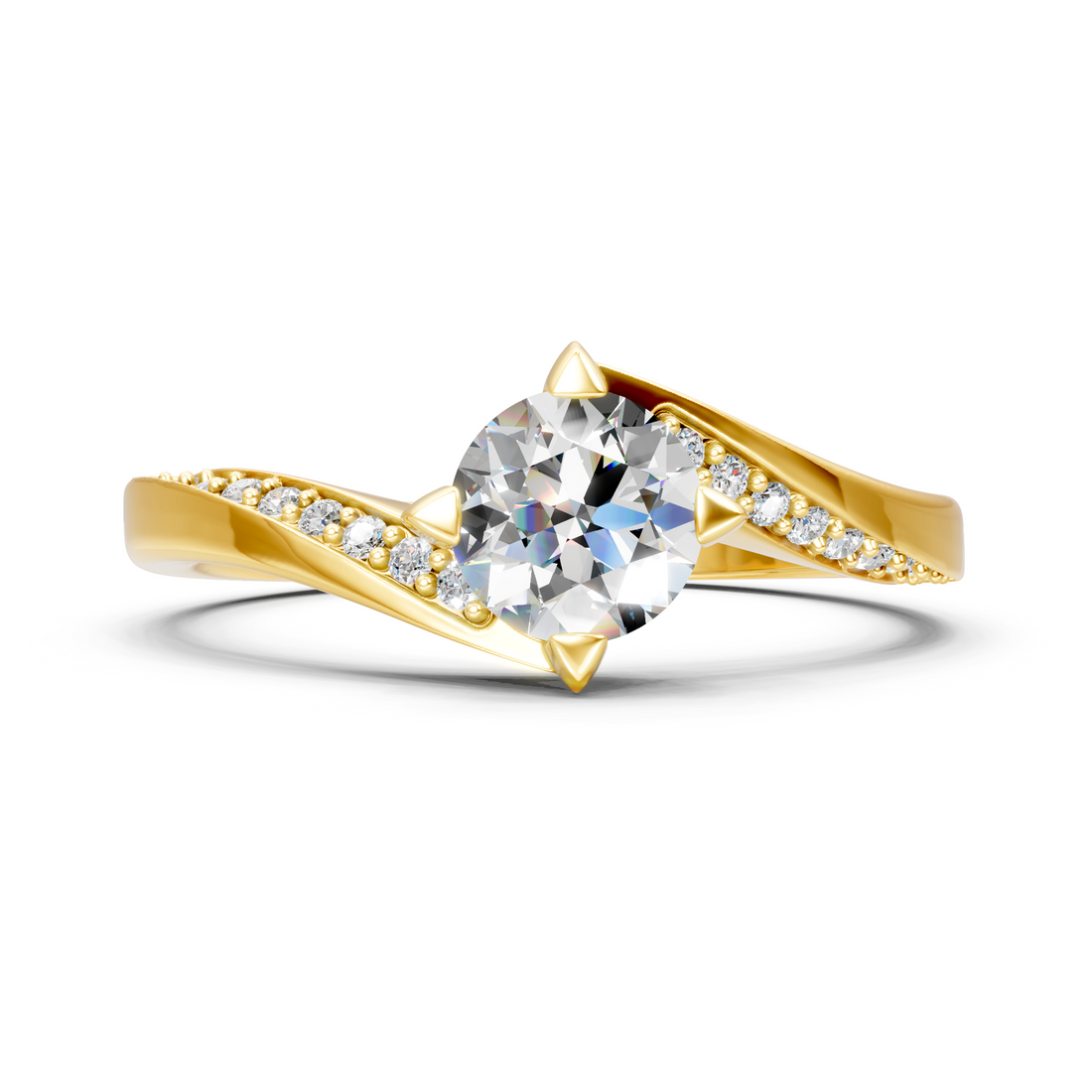 Lab-Grown or Natural Solitaire Round Diamond Engagement Ring - 0.60ct | Gold, White Gold, Rose Gold, Silver