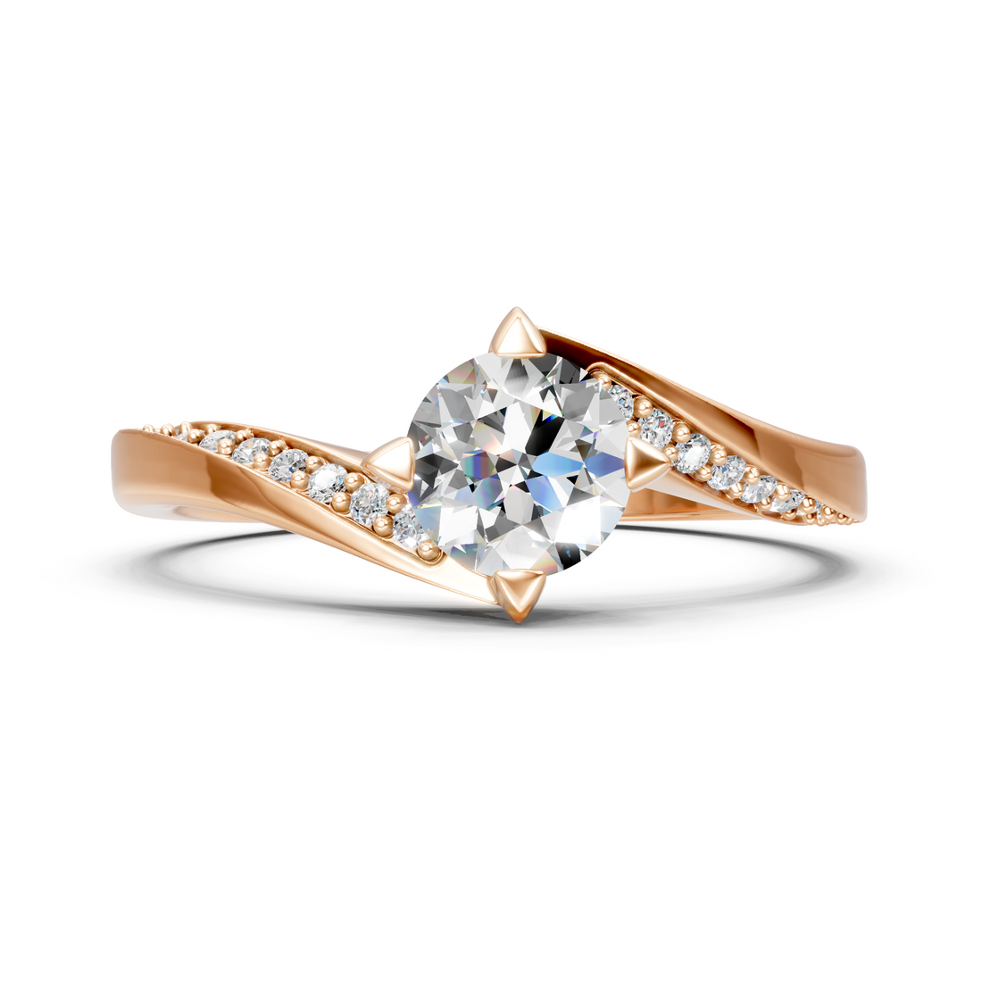 Lab-Grown or Natural Solitaire Round Diamond Engagement Ring - 0.60ct | Gold, White Gold, Rose Gold, Silver