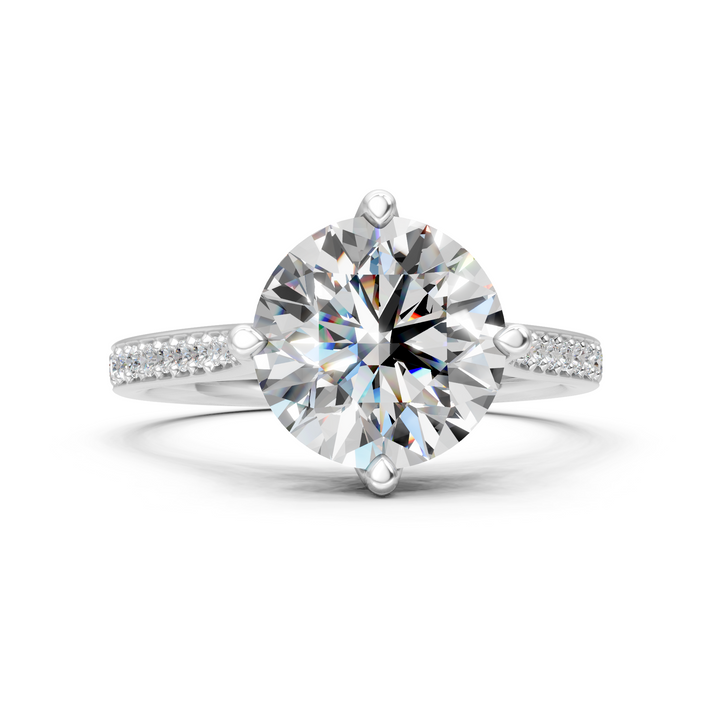Moissanite or Lab-Grown Solitaire 1ct Round Diamond Elegant Engagement Ring - 1.18ct | 925 Silver