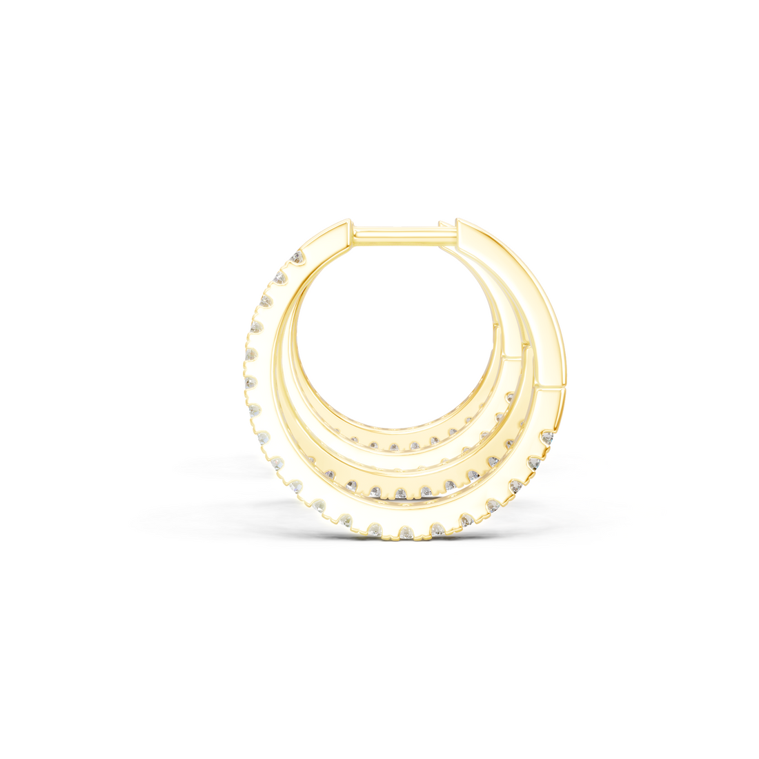 Lab-Grown or Natural Round Diamond Hoop Earrings - 0.64ct | Gold, White Gold, Rose Gold, Silver