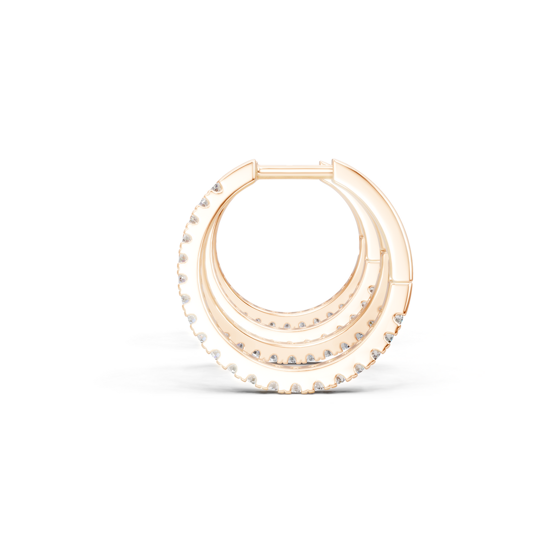 Lab-Grown or Natural Round Diamond Hoop Earrings - 0.64ct | Gold, White Gold, Rose Gold, Silver