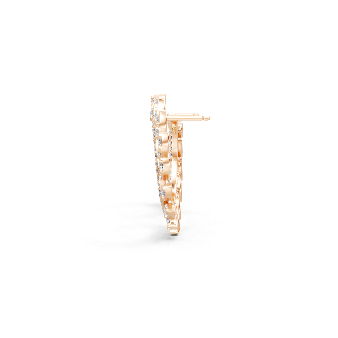 Lab-Grown or Natural Round Diamond Stylish Ear Climbers - 3.12ct | Gold, White Gold, Rose Gold, Silver