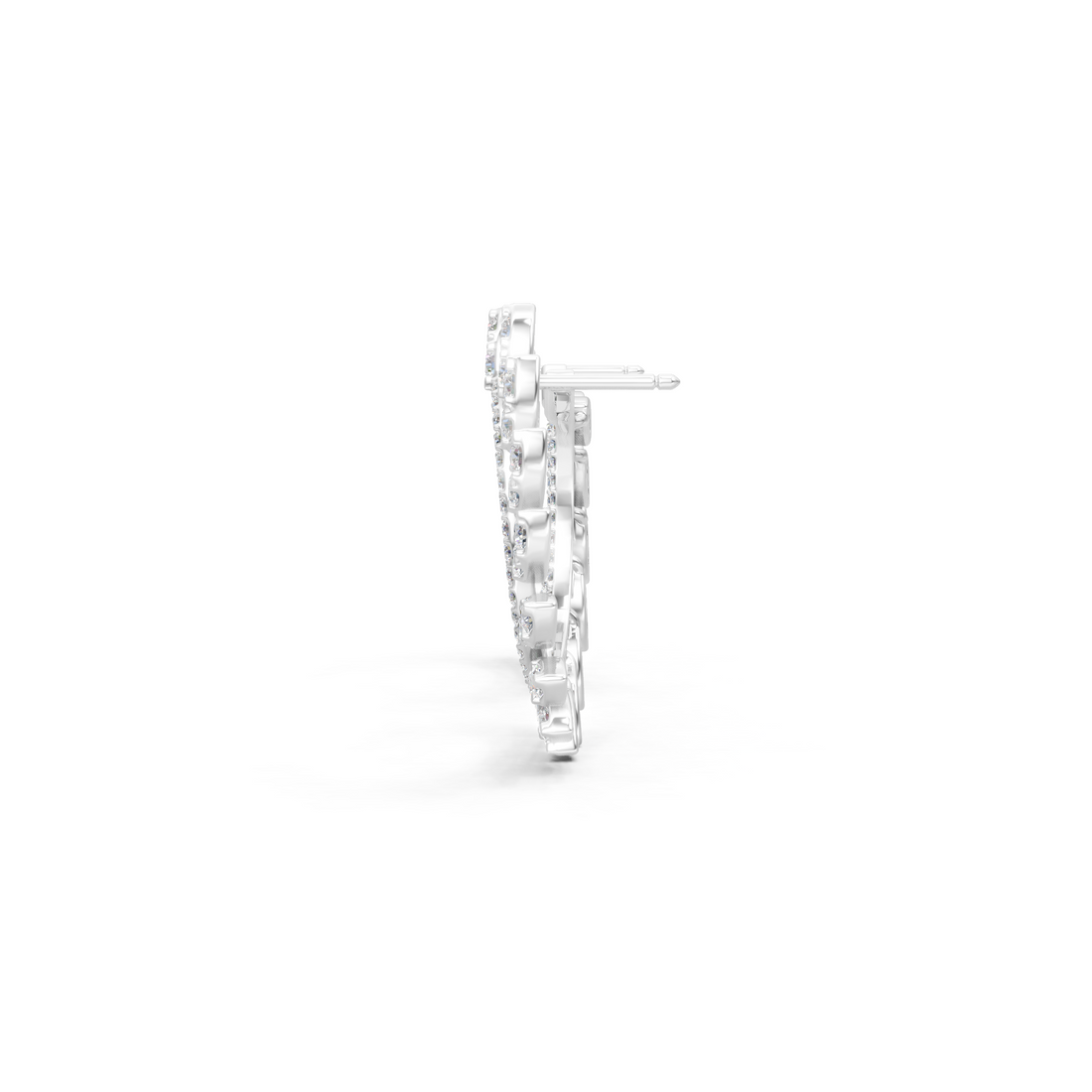 Lab-Grown or Natural Round Diamond Stylish Ear Climbers - 3.12ct | Gold, White Gold, Rose Gold, Silver