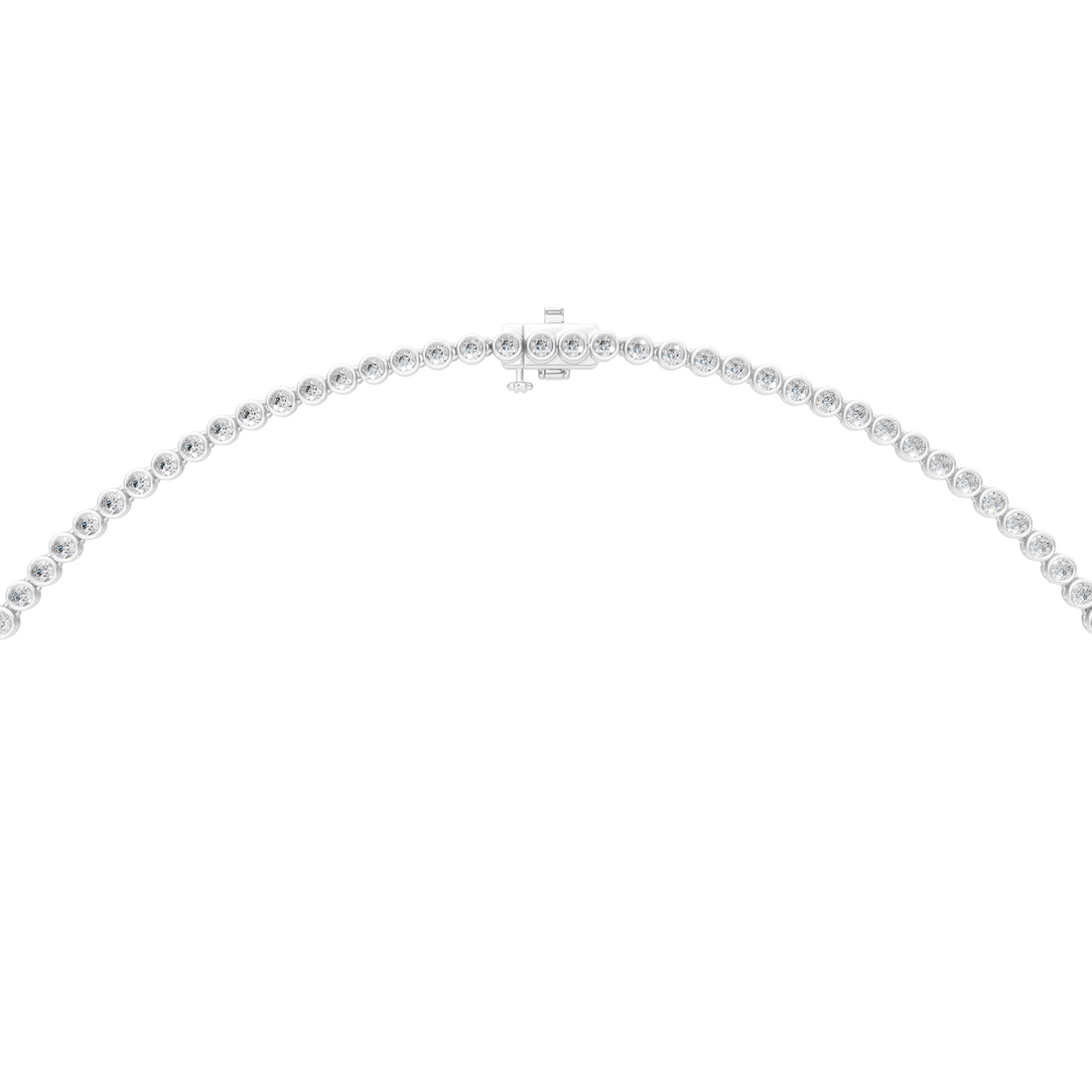 Lab-Grown or Natural Round Diamond Tennis Necklace - 11.13ct | Gold, White Gold, Rose Gold, Silver