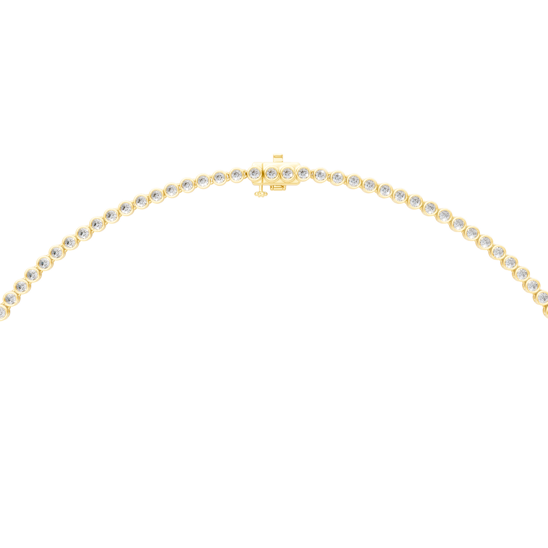 Lab-Grown or Natural Round Diamond Tennis Necklace - 11.13ct | Gold, White Gold, Rose Gold, Silver