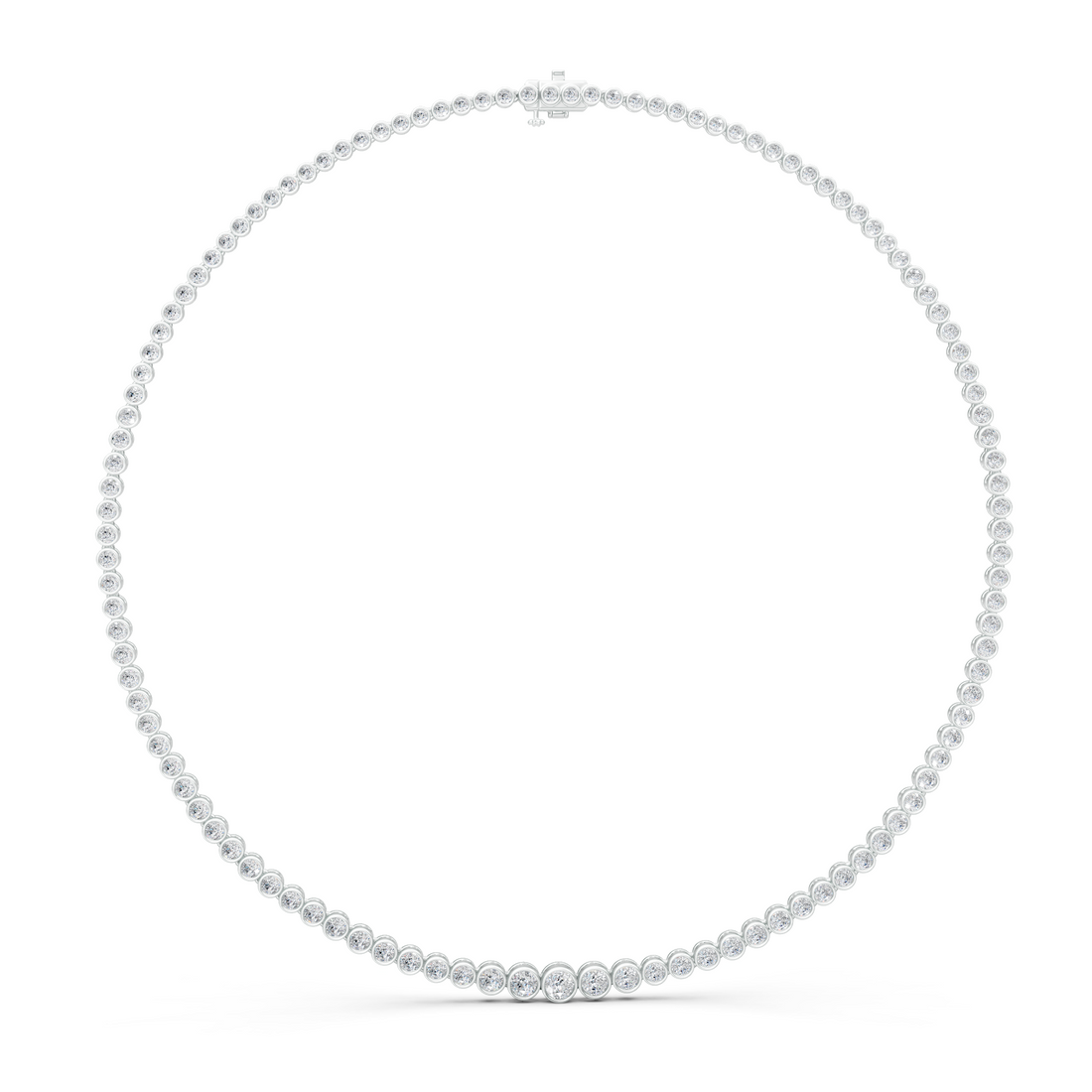 Lab-Grown or Natural Round Diamond Tennis Necklace - 11.13ct | Gold, White Gold, Rose Gold, Silver