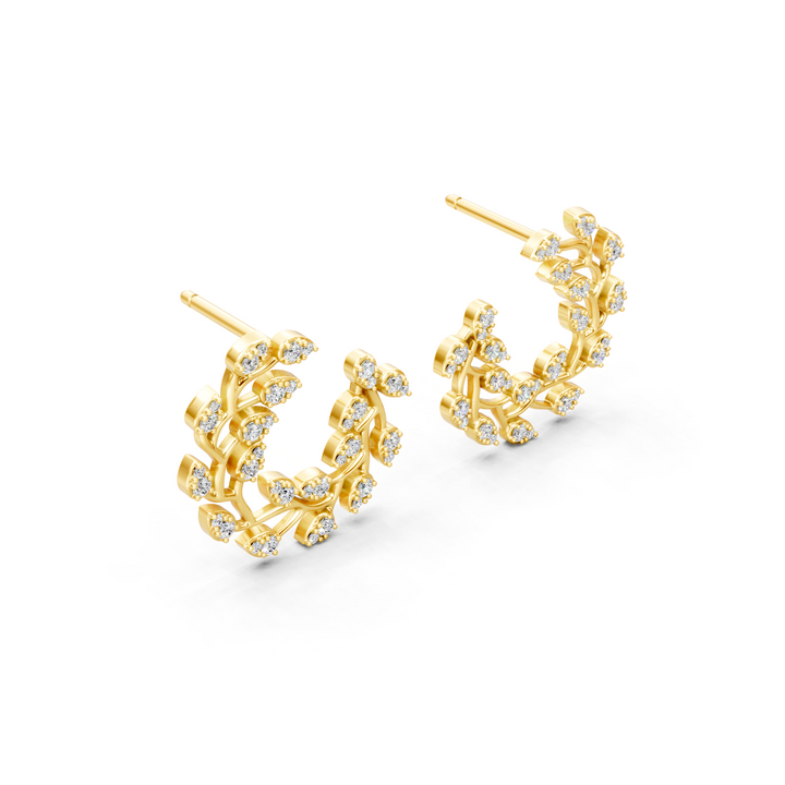 Moissanite or Lab-Grown Round Diamond Unique Ear Climbers - 0.58ct | 925 Silver