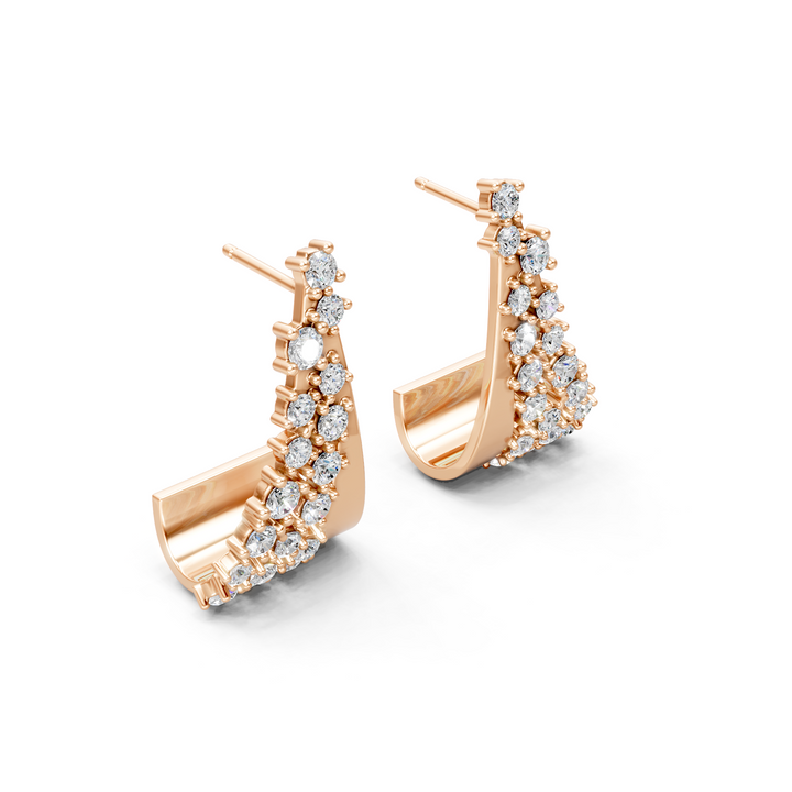 Moissanite or Lab-Grown Round Diamond Stylish Dangler Earrings - 2.52ct | 925 Silver