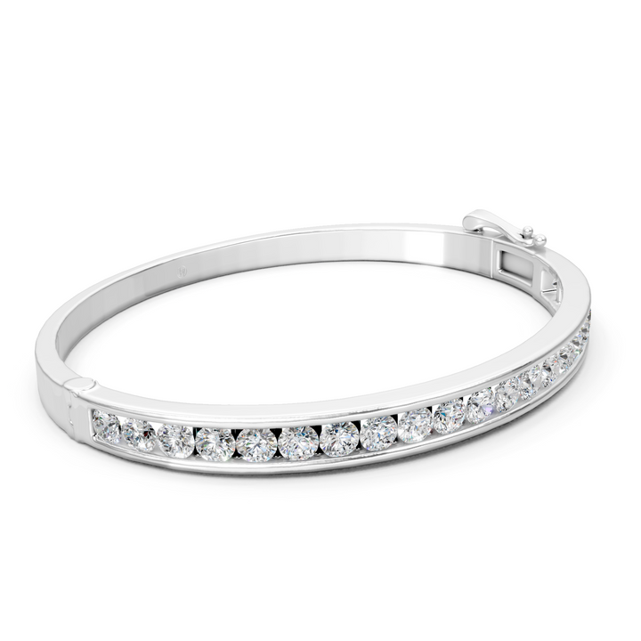 Lab-Grown or Natural Round Diamond Stylish Bracelet - 3.15ct | Gold, White Gold, Rose Gold, Silver