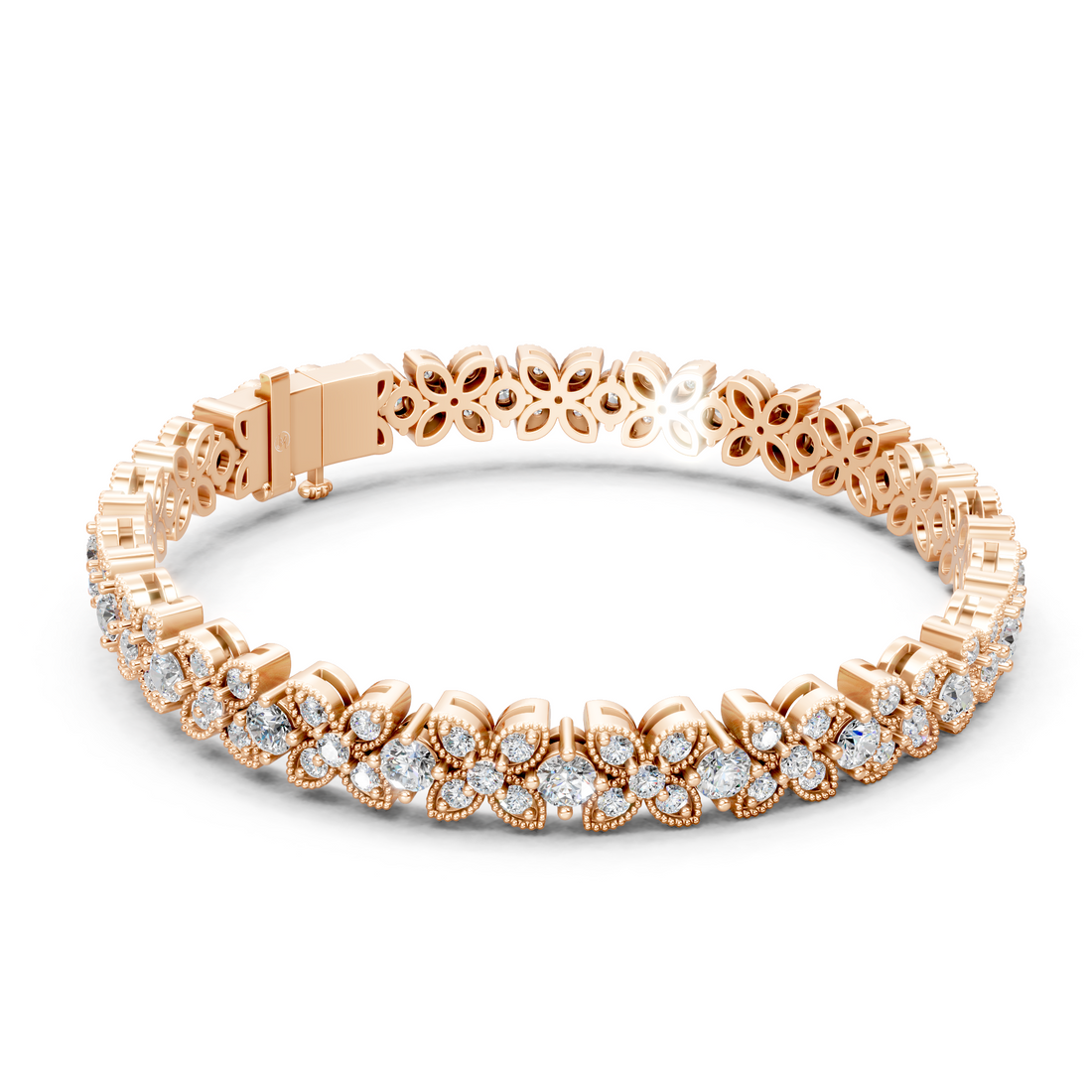 Lab-Grown or Natural Round Diamond Stylish Tennis Bracelet - 4.45ct | 7 Inch | Gold, White Gold, Rose Gold, Silver