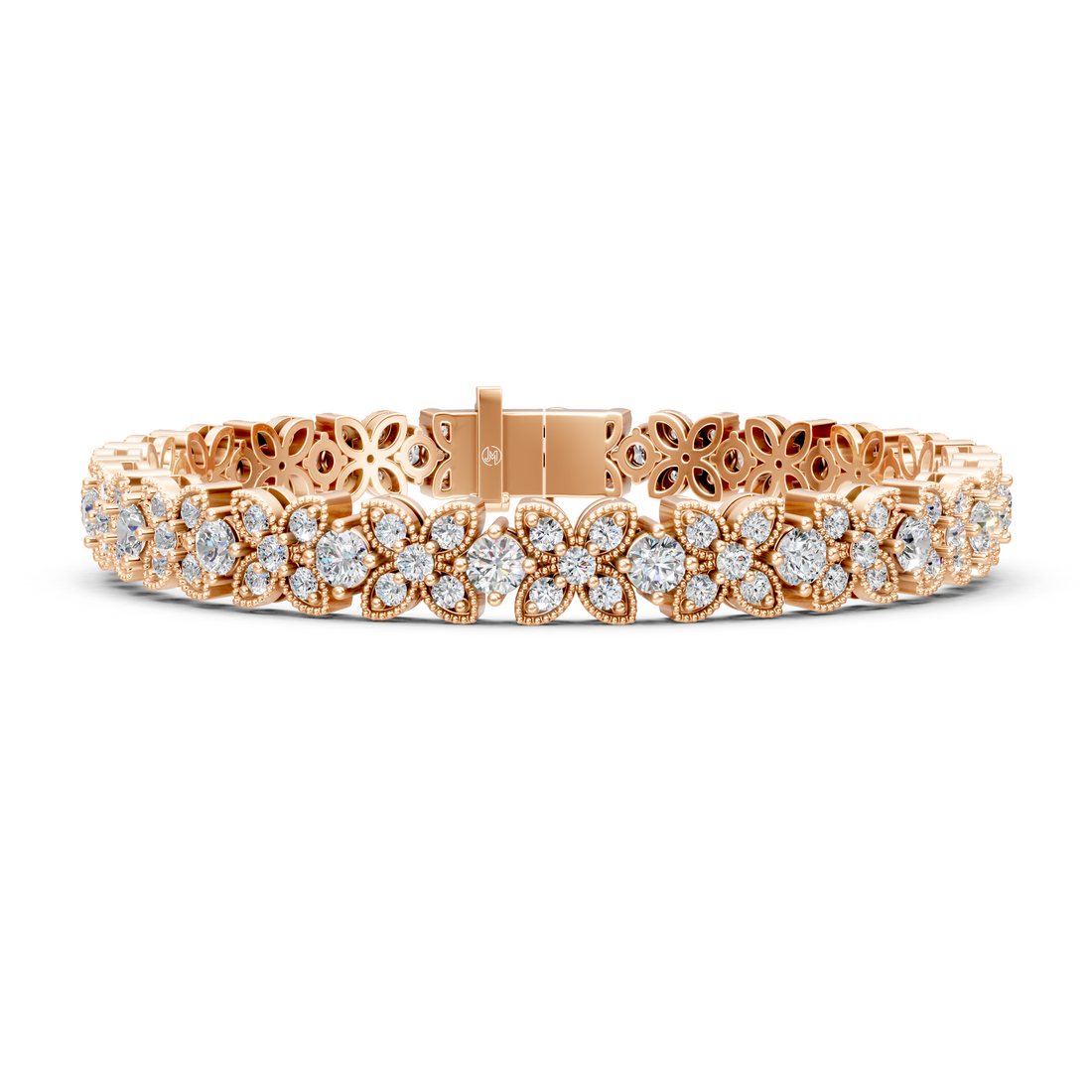 Lab-Grown or Natural Round Diamond Stylish Tennis Bracelet - 4.45ct | 7 Inch | Gold, White Gold, Rose Gold, Silver