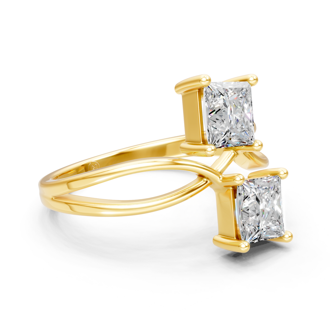 Lab-Grown or Natural Princess Diamond Fashion Ring - 1.28ct | Gold, White Gold, Rose Gold, Silver