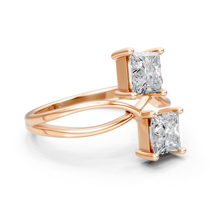 Lab-Grown or Natural Princess Diamond Fashion Ring - 1.28ct | Gold, White Gold, Rose Gold, Silver