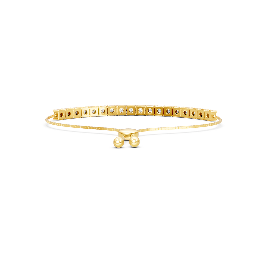 Lab-Grown or Natural Round Diamond Adjustable Bracelet - 5.57ct | Gold, White Gold, Rose Gold, Silver