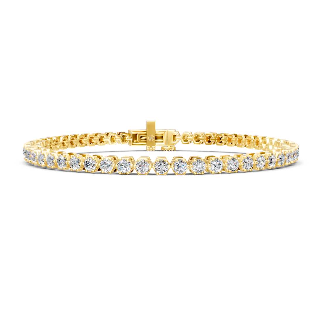 Lab-Grown or Natural Round Diamond Tennis Bracelet - 2.96ct | 7 inch | Gold, White Gold, Rose Gold, Silver