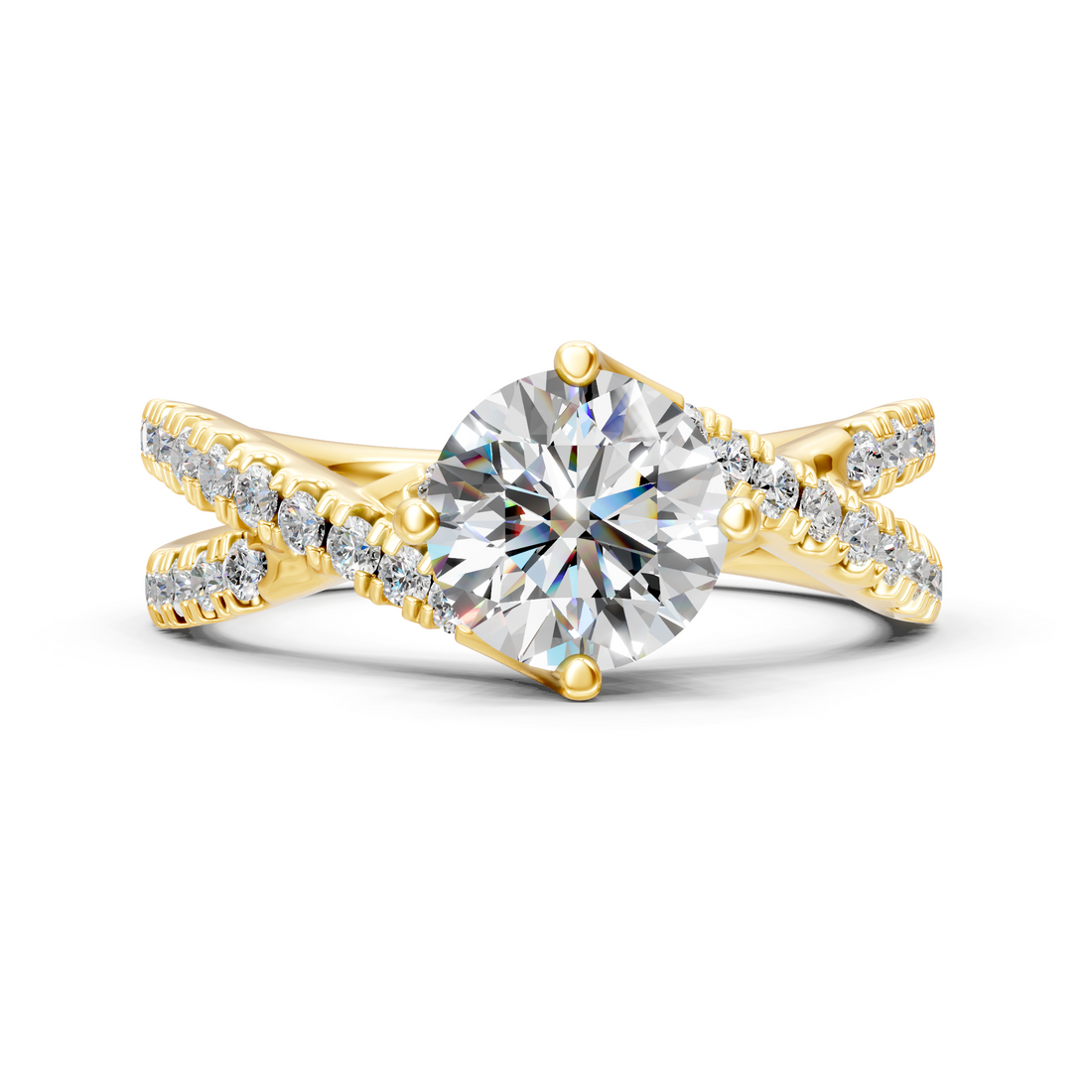 Lab-Grown or Natural Solitaire 1ct Round Diamond Engagement Ring - 1.54ct | Gold, White Gold, Rose Gold, Silver