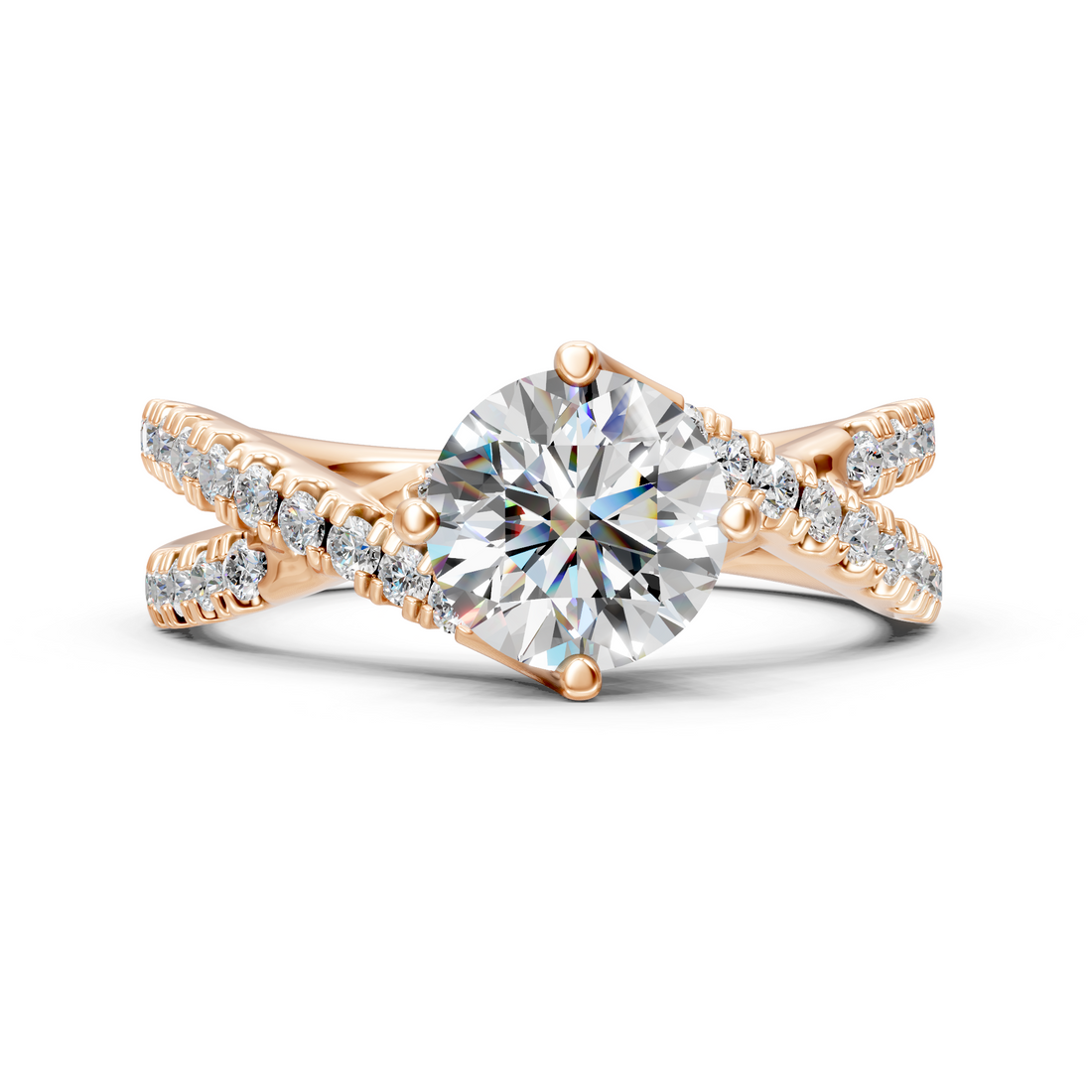 Lab-Grown or Natural Solitaire 1ct Round Diamond Engagement Ring - 1.54ct | Gold, White Gold, Rose Gold, Silver