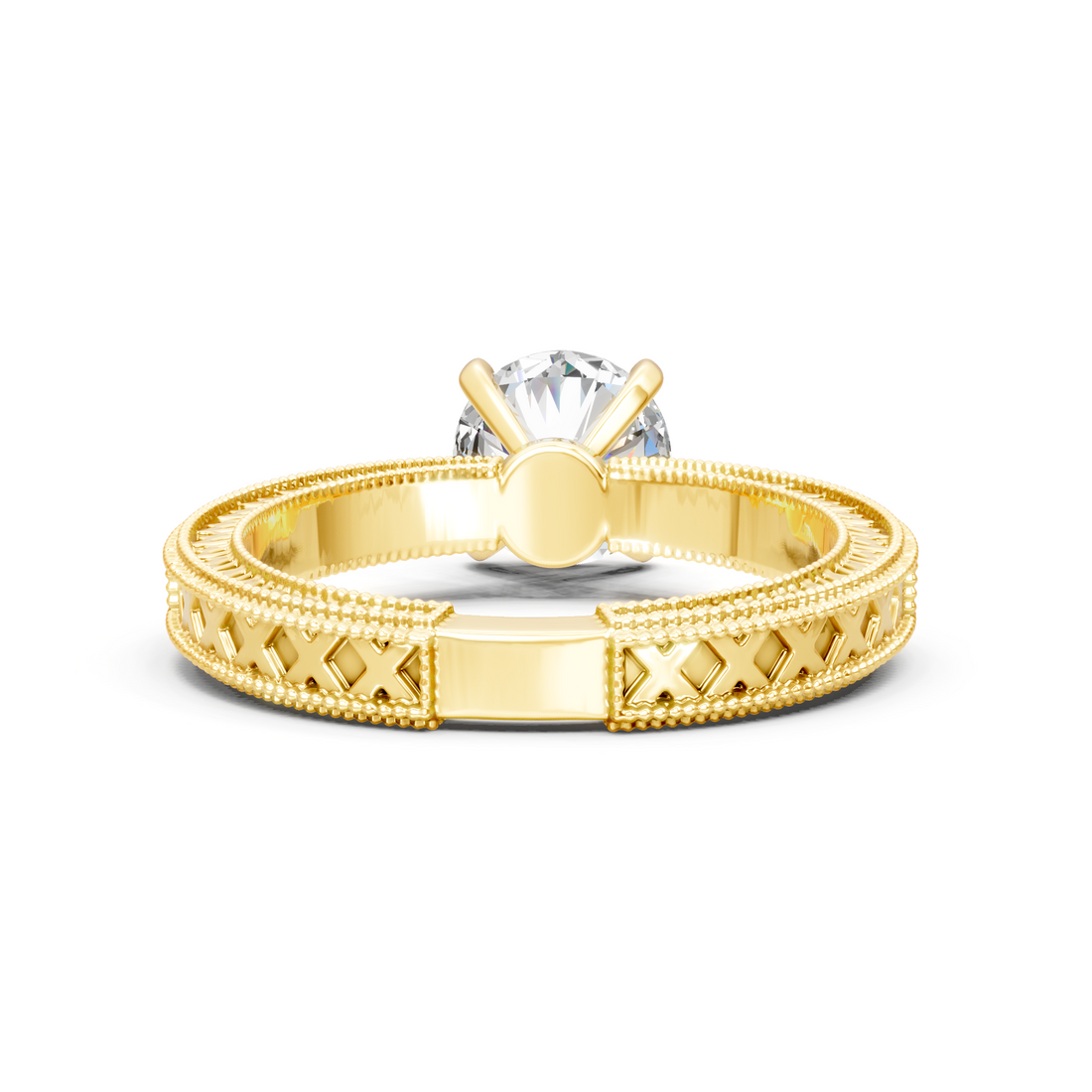 Lab-Grown or Natural Solitaire 1ct Round Diamond Engagement Ring - 1.68ct | Gold, White Gold, Rose Gold, Silver