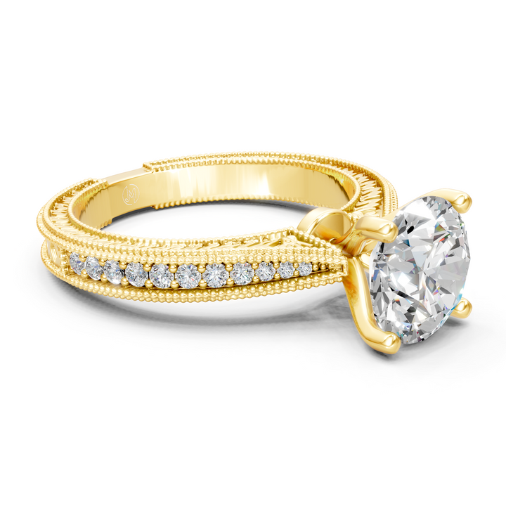 Lab-Grown or Natural Solitaire 1ct Round Diamond Engagement Ring - 1.68ct | Gold, White Gold, Rose Gold, Silver