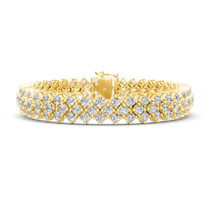 Lab-Grown or Natural Round Diamond Tennis Bracelet - 6ct | 6 inch | Gold, White Gold, Rose Gold, Silver