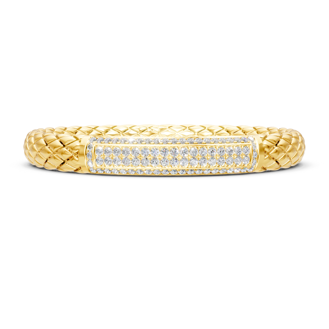 Lab-Grown or Natural Round Diamond Men's Bracelet - 2.39ct | Gold, White Gold, Rose Gold, Silver