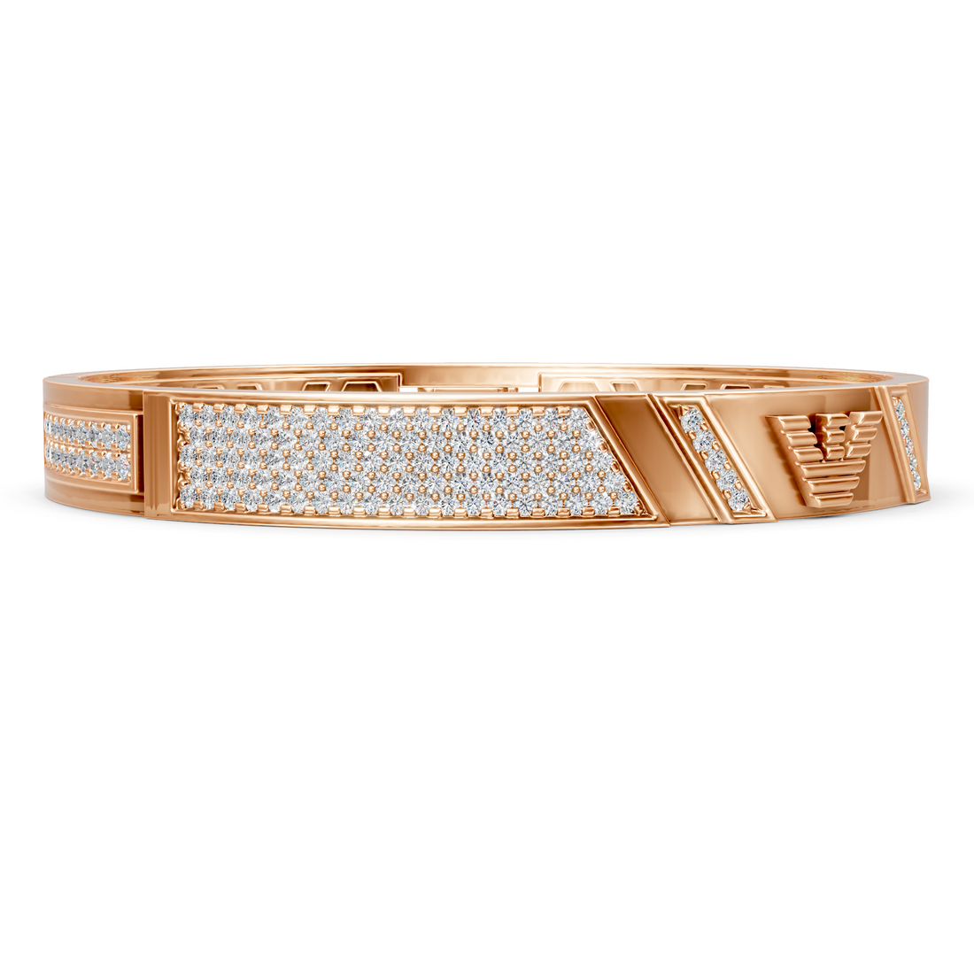 Lab-Grown or Natural Round Diamond Men's Stylish Bracelet - 1.81ct | Gold, White Gold, Rose Gold, Silver