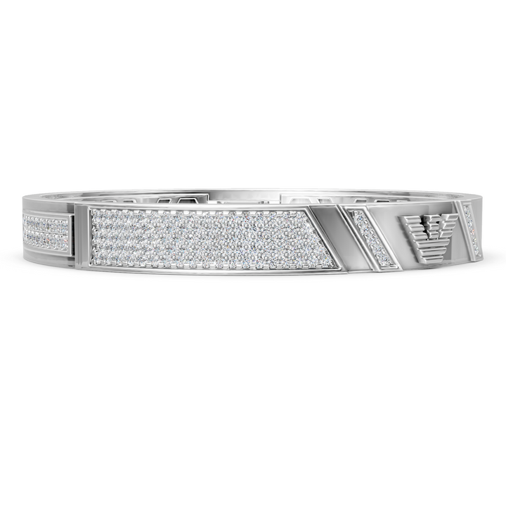 Lab-Grown or Natural Round Diamond Men's Stylish Bracelet - 1.81ct | Gold, White Gold, Rose Gold, Silver