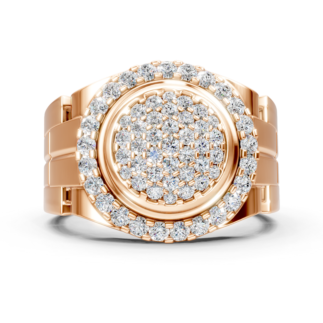 Lab-Grown or Natural 0.96ct Round Diamond Men's Ring | Gold, White Gold, Rose Gold, Silver