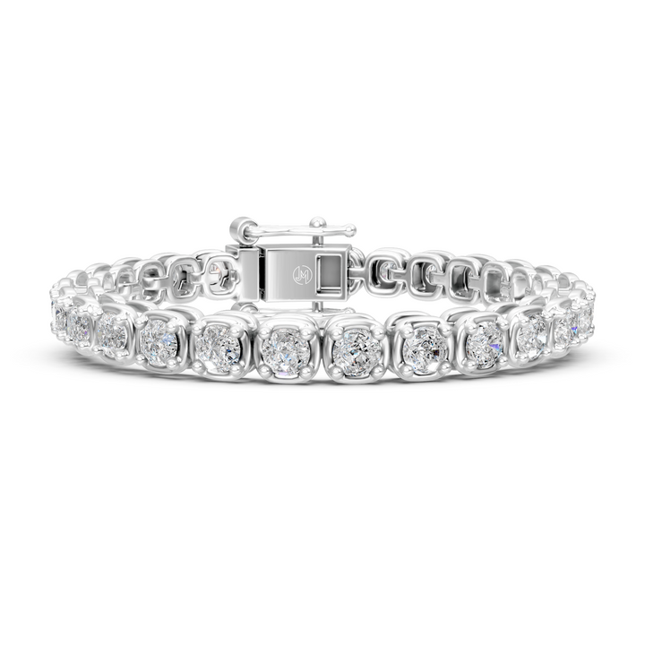 Lab-Grown or Natural Round Diamond Tennis Bracelet - 3.29ct | 7 inch | Gold, White Gold, Rose Gold, Silver