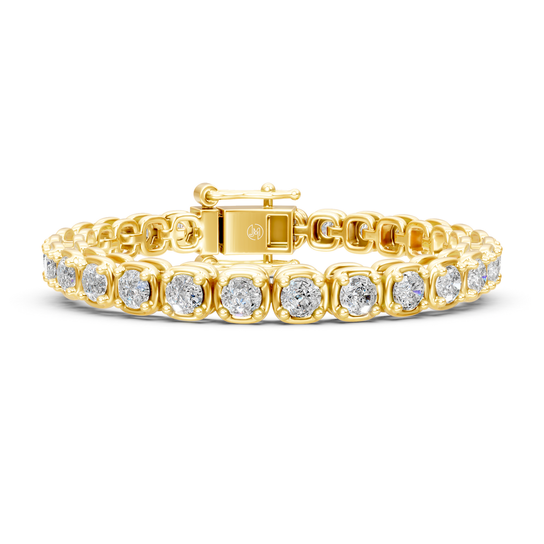 Lab-Grown or Natural Round Diamond Tennis Bracelet - 3.29ct | 7 inch | Gold, White Gold, Rose Gold, Silver