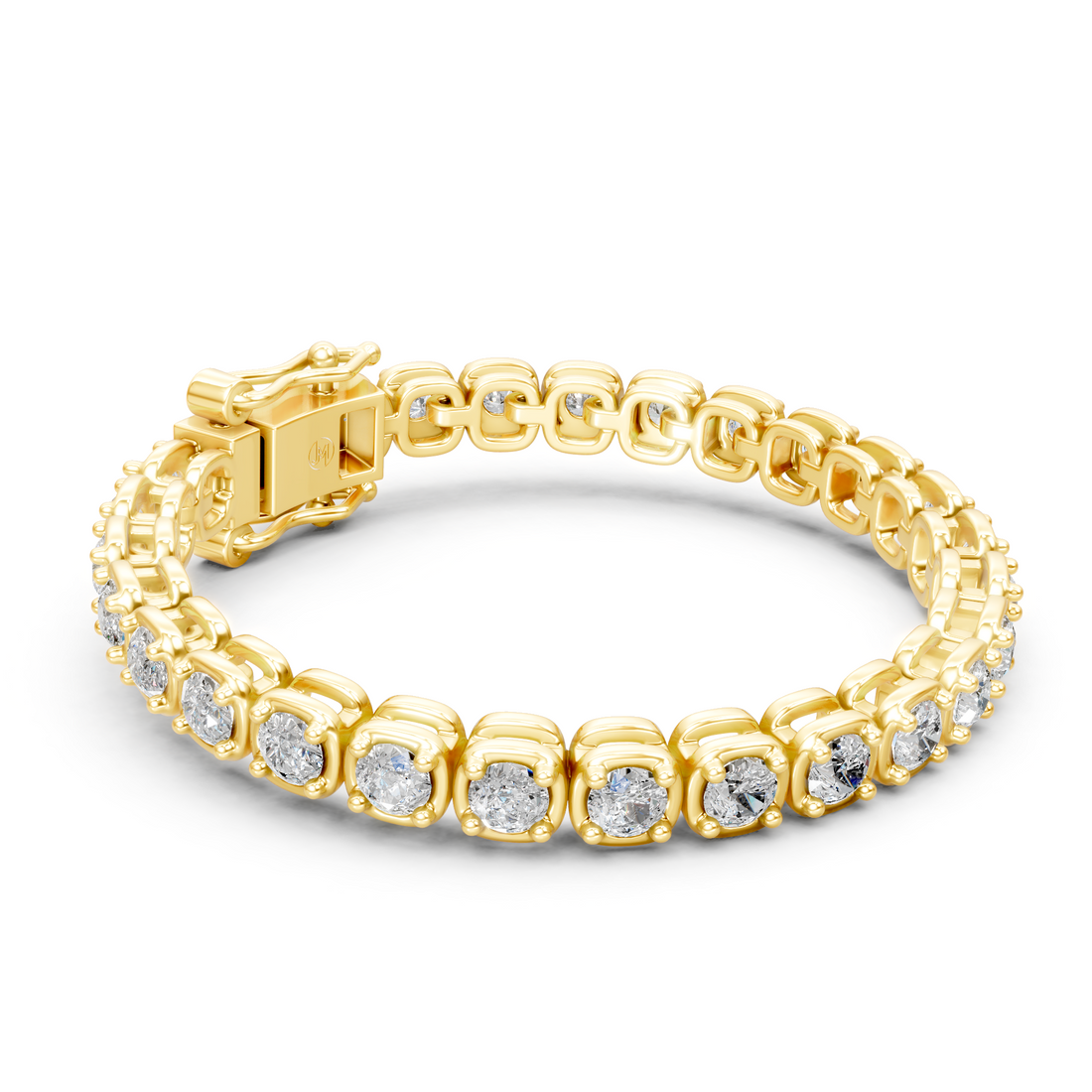 Lab-Grown or Natural Round Diamond Tennis Bracelet - 3.29ct | 7 inch | Gold, White Gold, Rose Gold, Silver