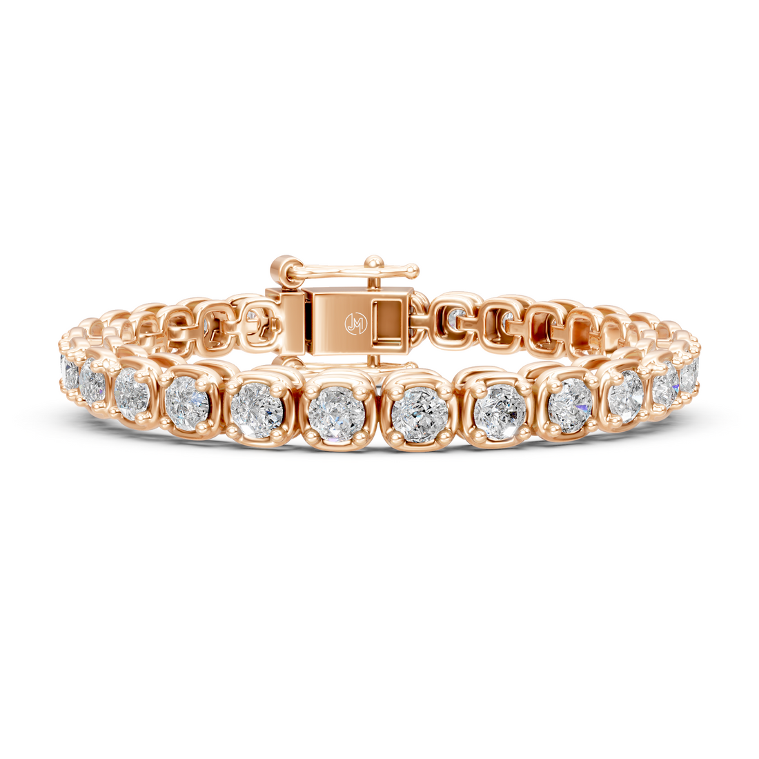 Lab-Grown or Natural Round Diamond Tennis Bracelet - 3.29ct | 7 inch | Gold, White Gold, Rose Gold, Silver