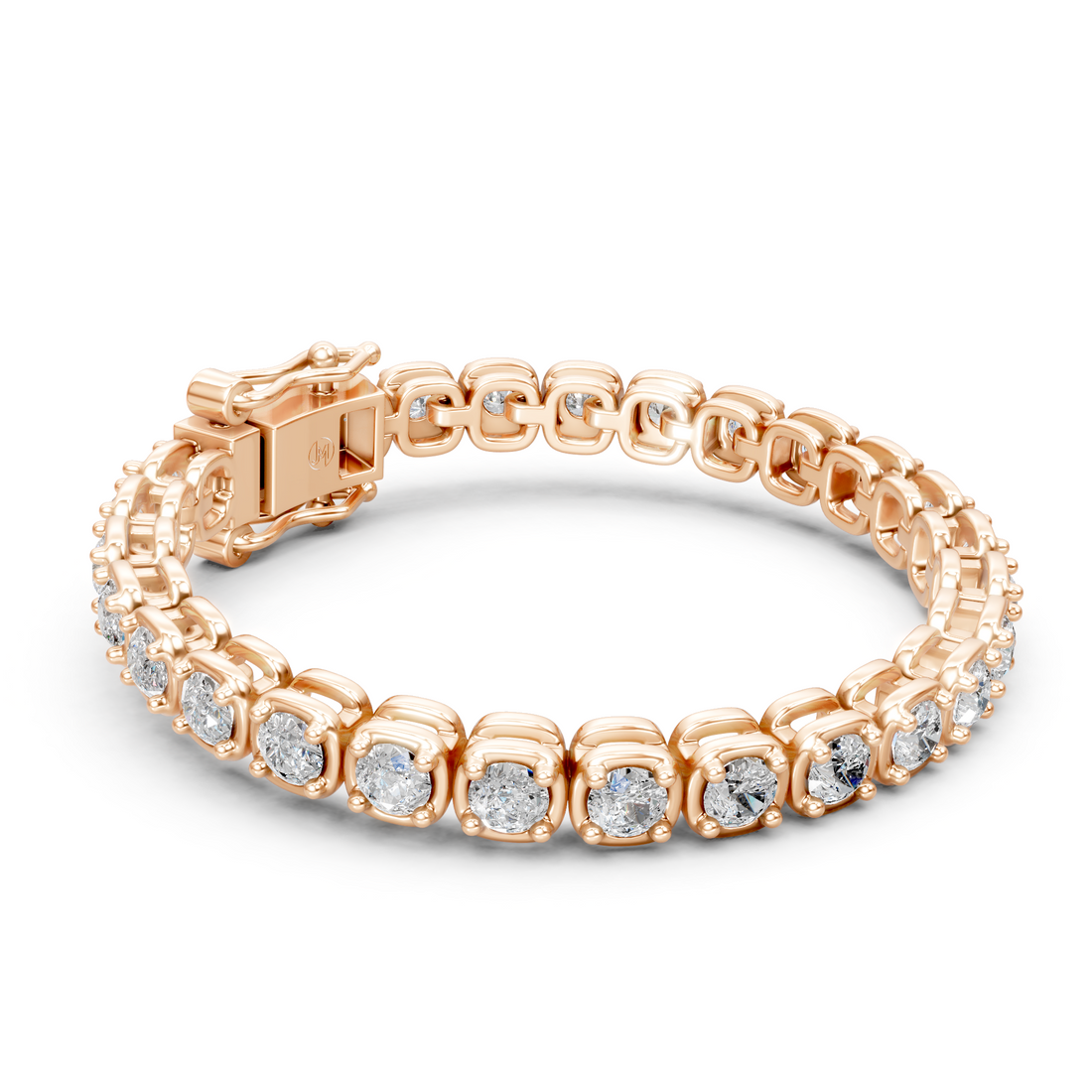 Lab-Grown or Natural Round Diamond Tennis Bracelet - 3.29ct | 7 inch | Gold, White Gold, Rose Gold, Silver